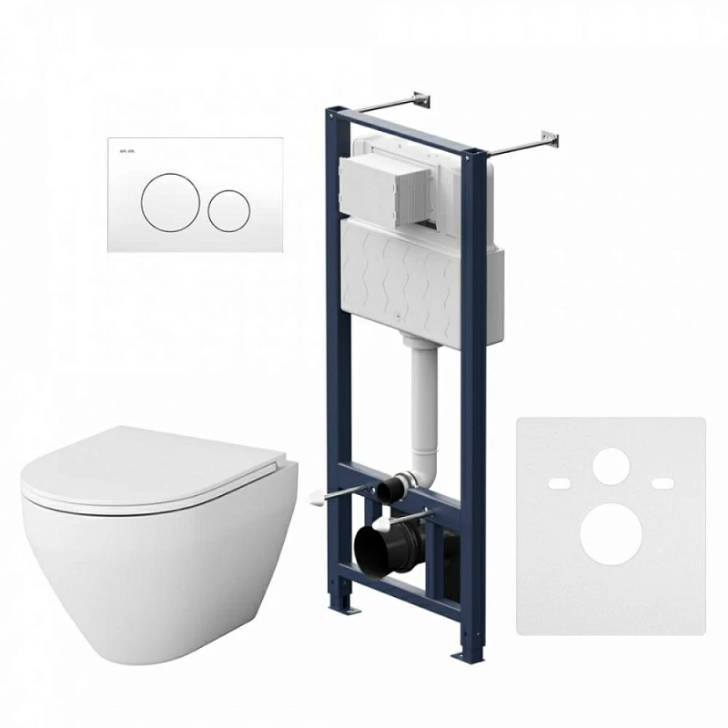 Am.Pm Spirit 2.0 унитаз подвесной с инсталляцией и клавишей смыва IS49001.701700