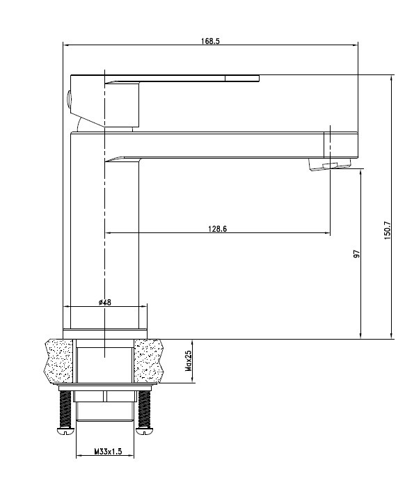 Cersanit Elio 63044 смеситель для раковины хром
