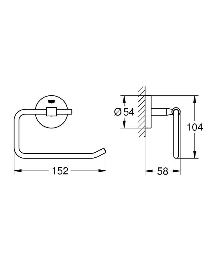 Grohe BauCosmopolitan 40457001 держатель для туалетной бумаги