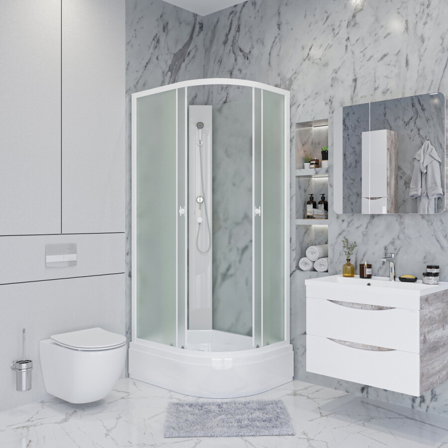 Niagara Promo Душевая кабина 90x80 Левая Без крыши P90/80/26L/MT/BK