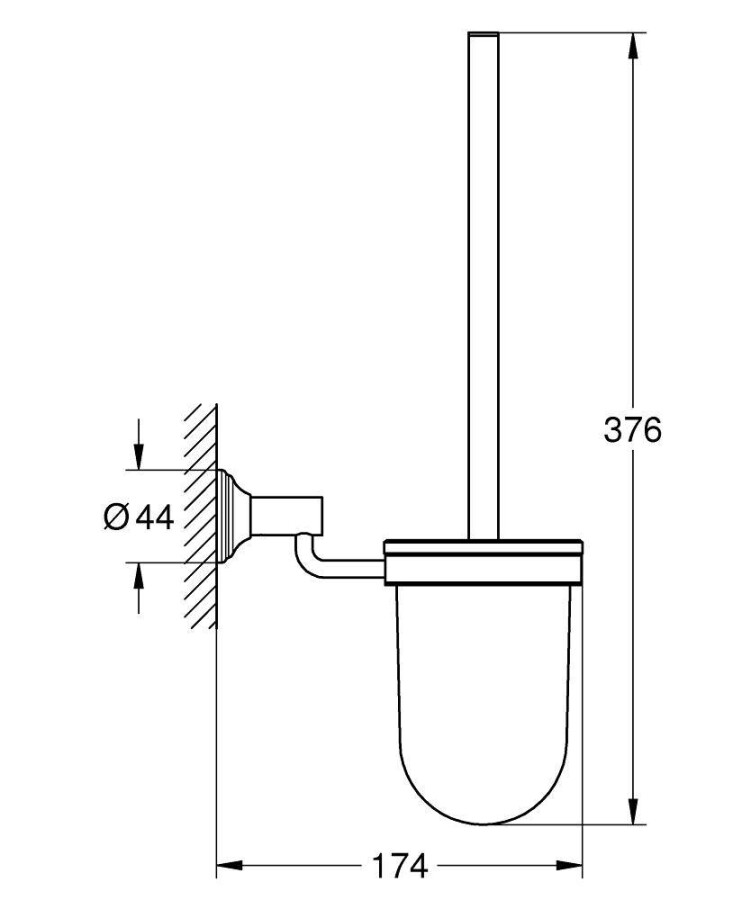 Grohe Essentials Authentic 40658001 туалетный ершик