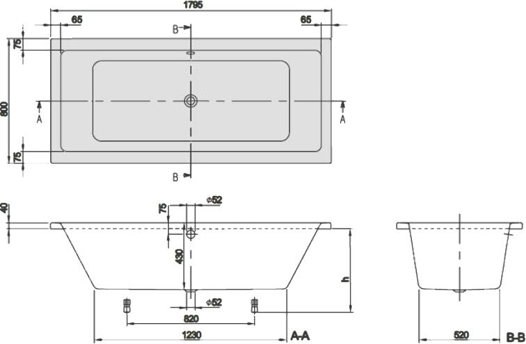 Villeroy&Boch Targa Plus Duo 180 80 см ванна акриловая UBA180NES2V01