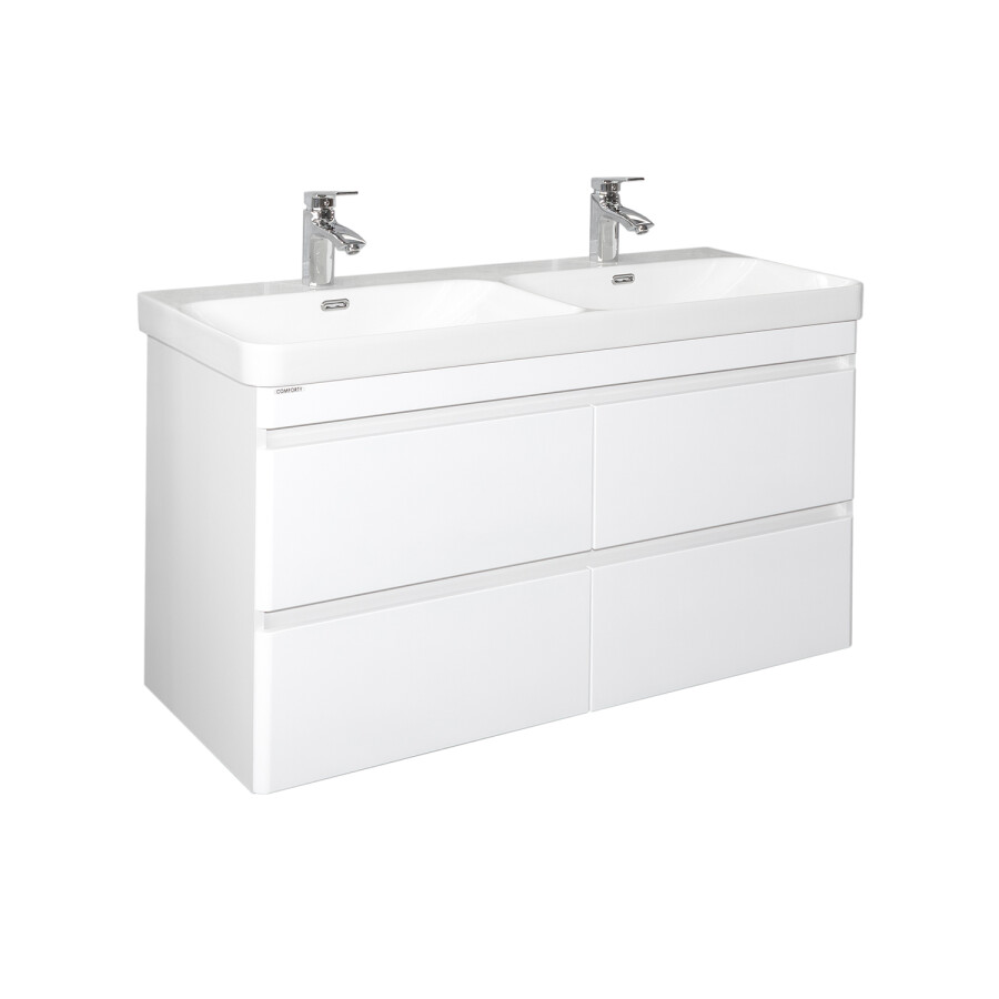 Подвесная тумба-умывальник Comforty Енисей-120 белый глянец c раковиной CF19595BX-120D 00-00022406