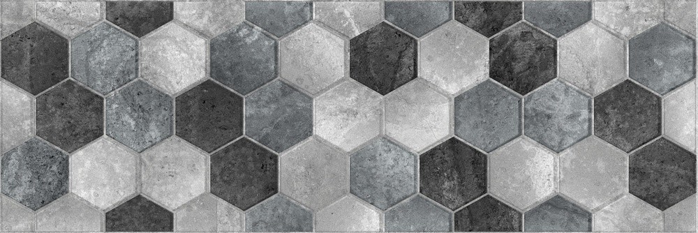 Global Tile Gesso 20x60 см плитка настенная светло-серая орнамент