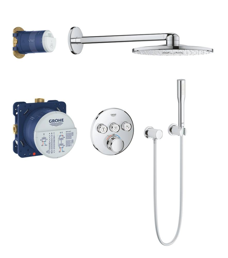 Grohe Rainshower SmartActive душевая система встраиваемая 34705000