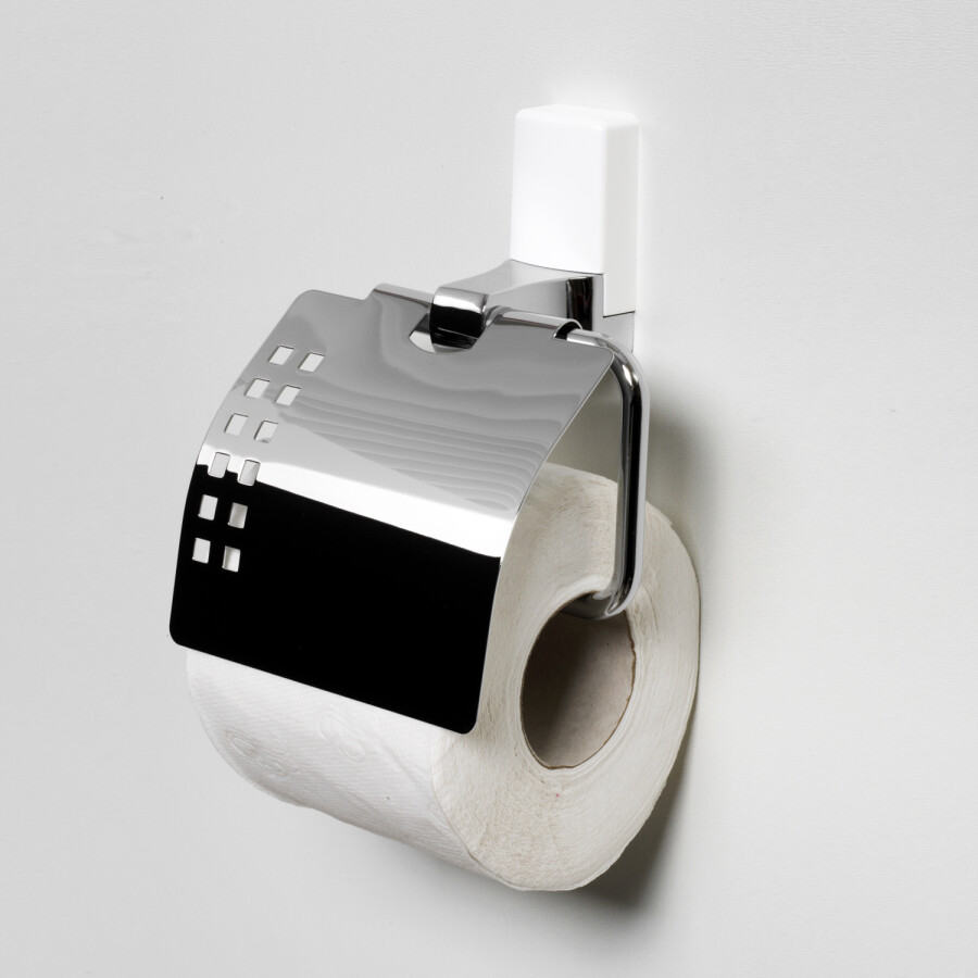 WasserKRAFT Leine K-5025WHITE держатель для туалетной бумаги хром/белый