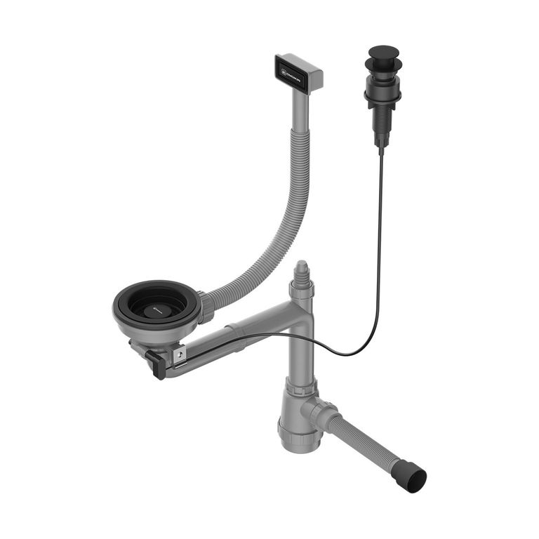 Omoikiri слив-перелив для мойки графит 4956767