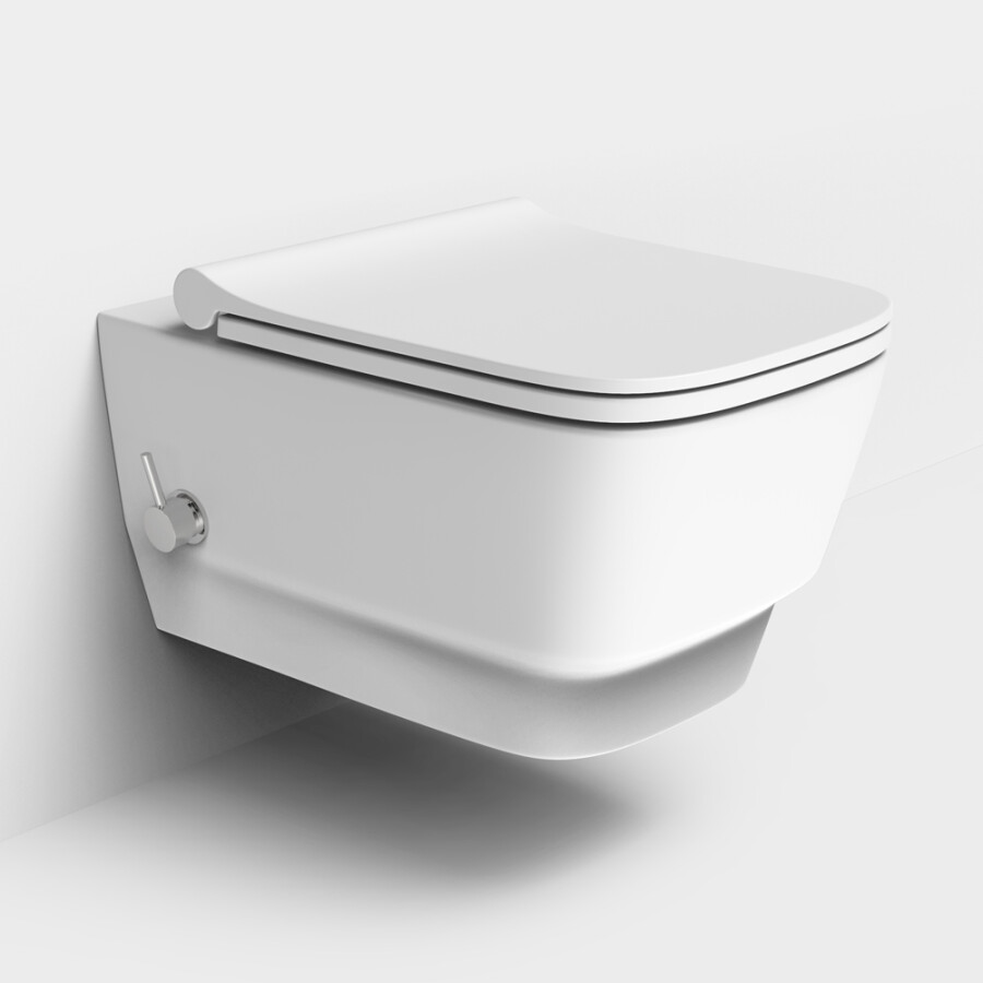 Унитаз подвесной с функцией биде Boheme Bello Белый матовый 971-2-MW