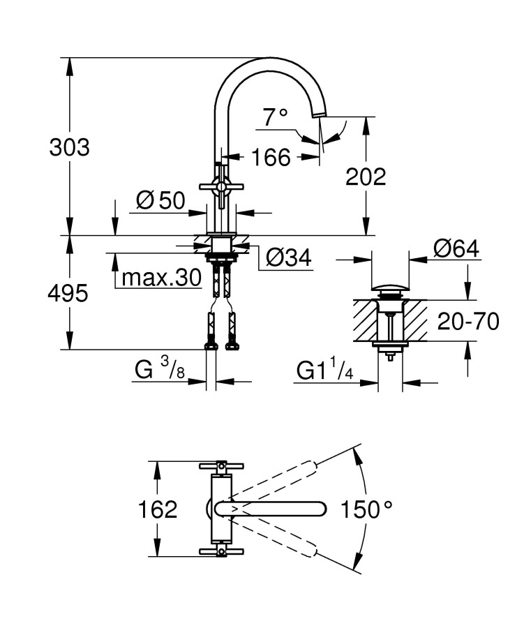 Grohe Atrio New 21019AL3 смеситель для раковины