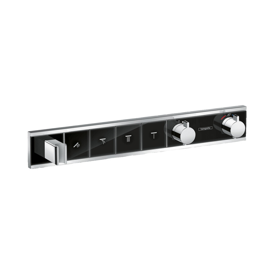Hansgrohe RainSelect Термостат скрытого монтажа для 4 потребителей хром-черный матовый 15357600