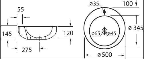 BelBagno Aria BB1053LW раковина накладная 50 см белая