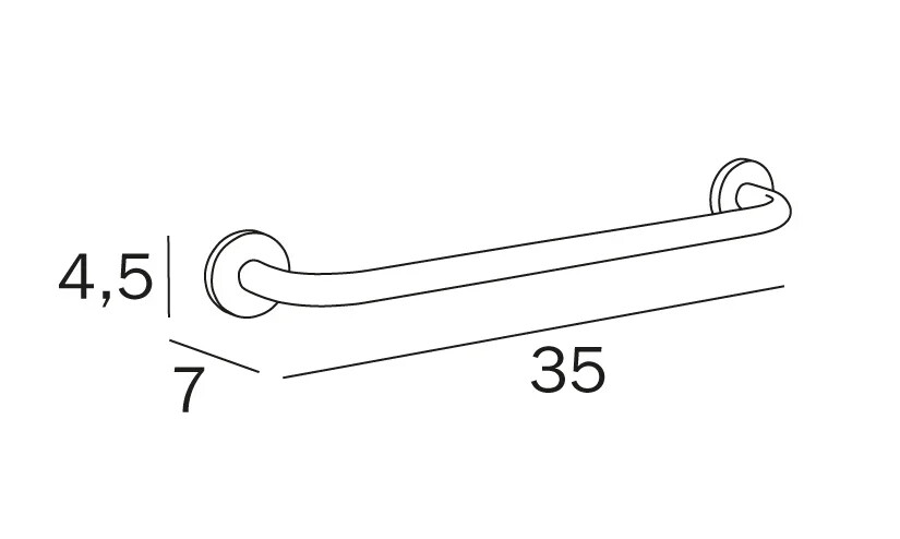 Inda One 35 A2490ANE полотенцедержатель черный