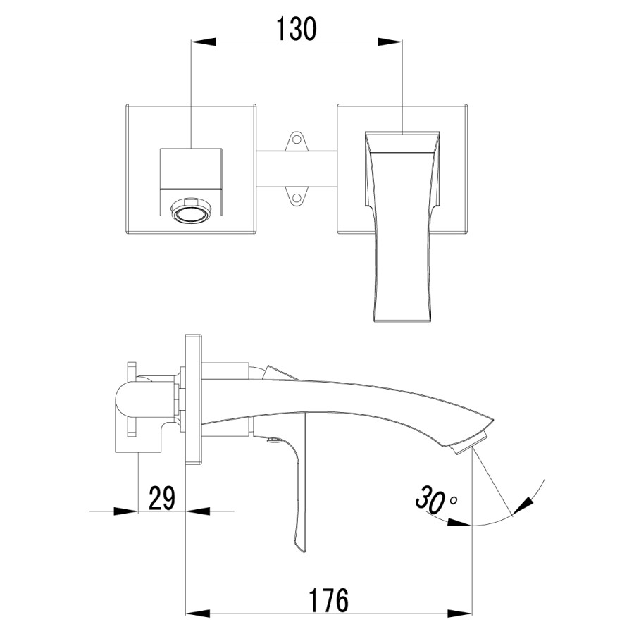 Lemark LM4526C Unit смеситель для раковины настенный хром