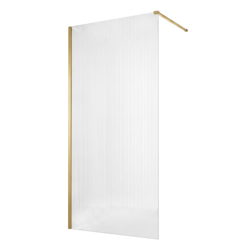 Душевая перегородка Loranto Walk-in 130х200 CS-Z02G-130 профиль брашированное золото