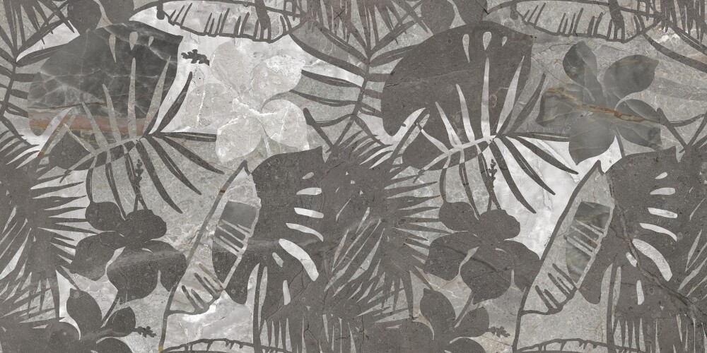 Cersanit Wonderstone керамогранит листья серый 30х60 A16531