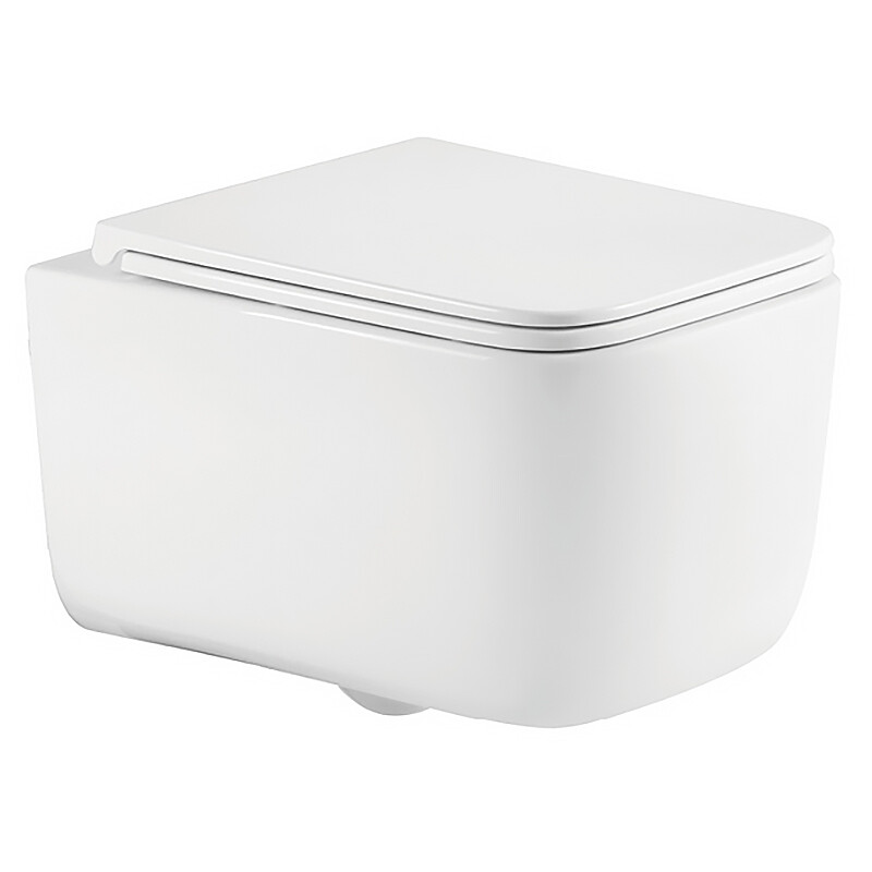 Унитаз подвесной Azario Vater 360х520х350 безободковый, система смыва "Скрытое Торнадо", с быстросъемным сиденьем "Микролифт" AZ-5104T-WHT