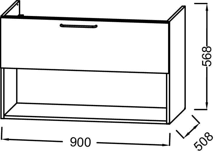 Jacob Delafon Odeon Rive Gauche EB2553-R5-E52 90 см тумба под раковину подвесная