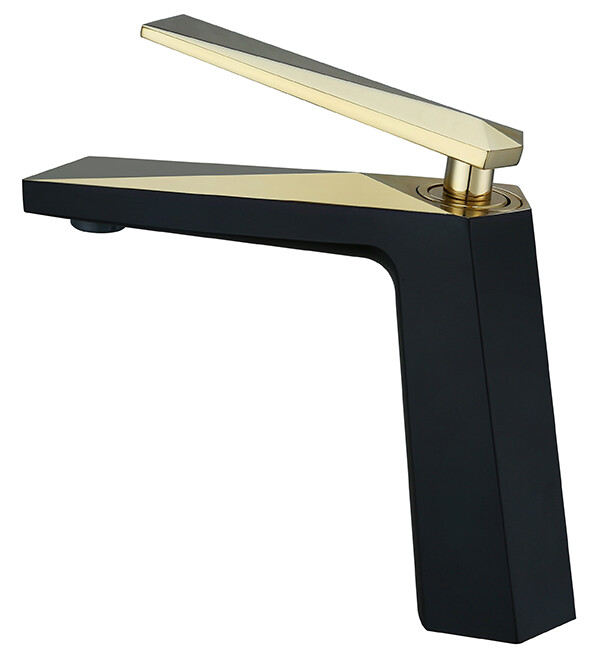Смеситель для умывальника Boheme Venturo Черный / Золото 381-B