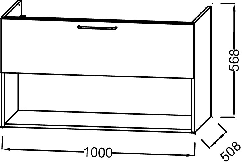 Jacob Delafon Odeon Rive Gauche EB2554-R5-NR4 100 см тумба под раковину подвесная