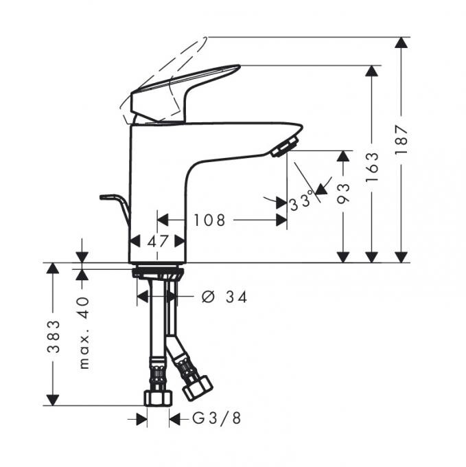 Hansgrohe Logis 71102000 смеситель для раковины хром