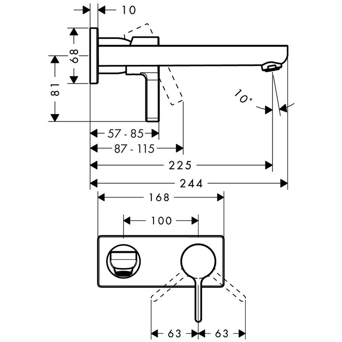 Hansgrohe 31163000 Metris S смеситель для раковины хром
