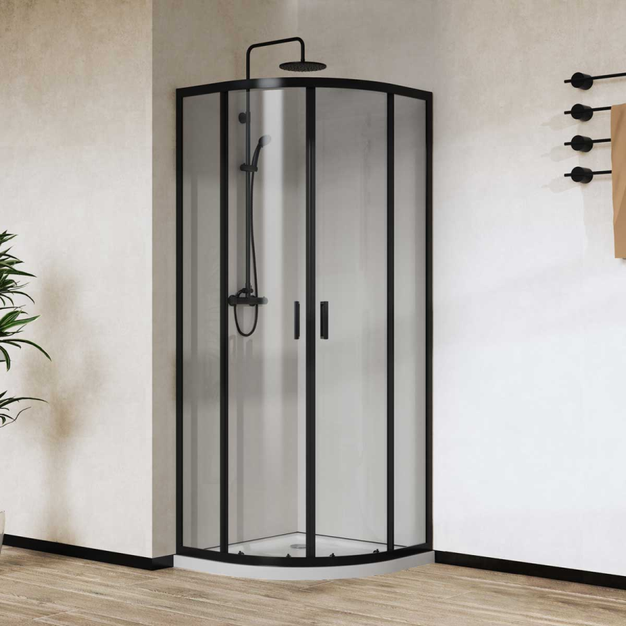 Vincea City душевой уголок 90х90 см черный / прозрачное VSQ-5CT900CLB