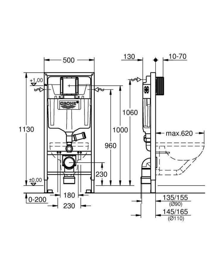 Grohe Rapid SL 39002000 инсталляция для унитаза