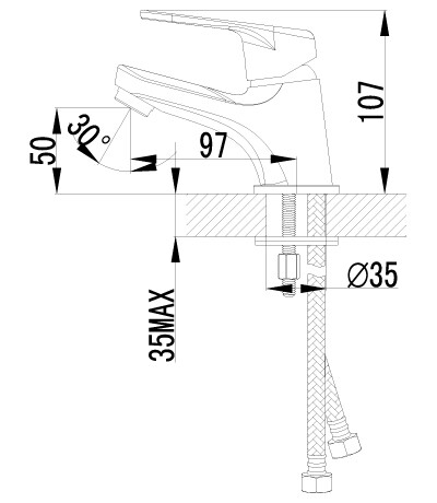 Lemark Luna LM4156C смеситель для раковины 40 мм