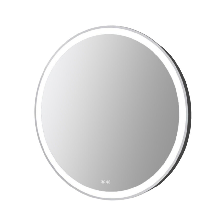 Зеркало с подсветкой в ванную Azario Юлия 800х800х30 цвет черный матовый АZ-LED013125