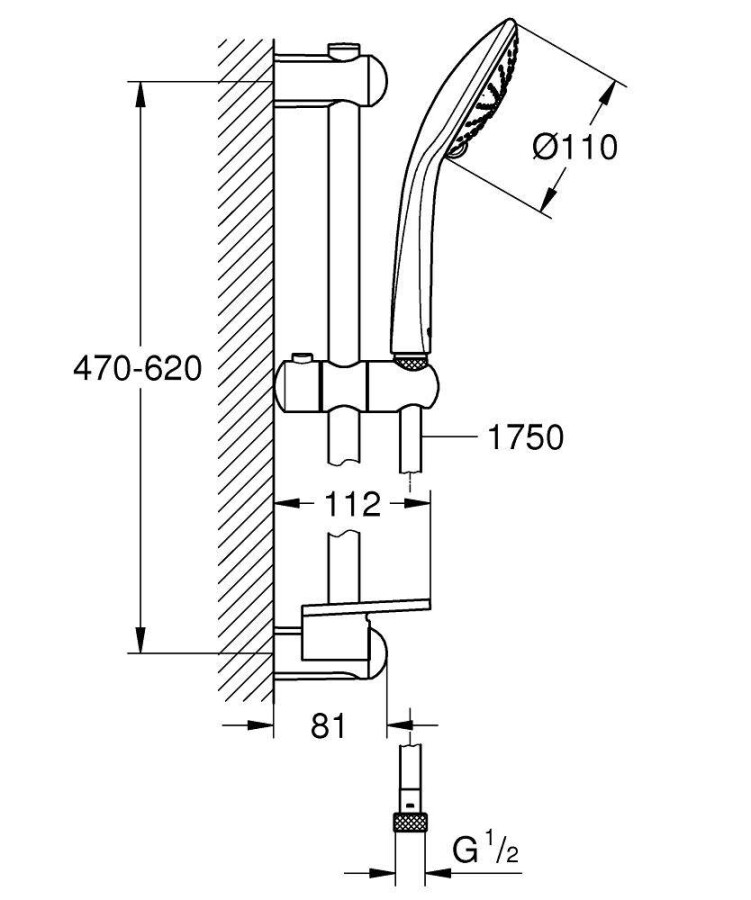 Grohe Euphoria 27231001 душевой гарнитур