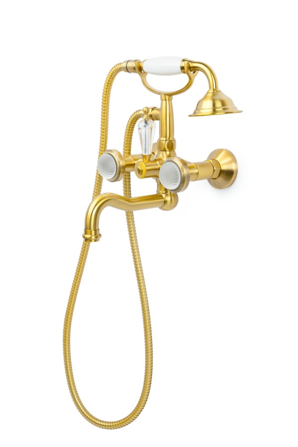 Смеситель для ванны с душевым комплектом Boheme Satine Бронза 313-ST