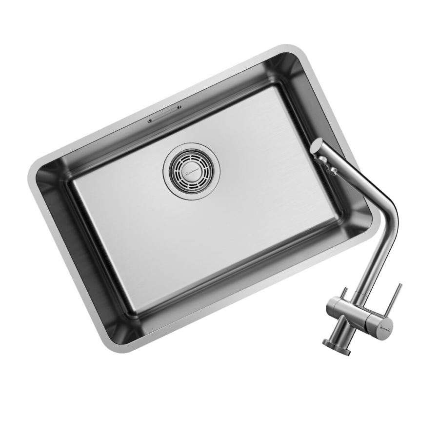 Omoikiri OMI 53-U/I-IN ULTRA MINI + NAGANO-BN комплект мойка кухонная + смеситель 7405.4011