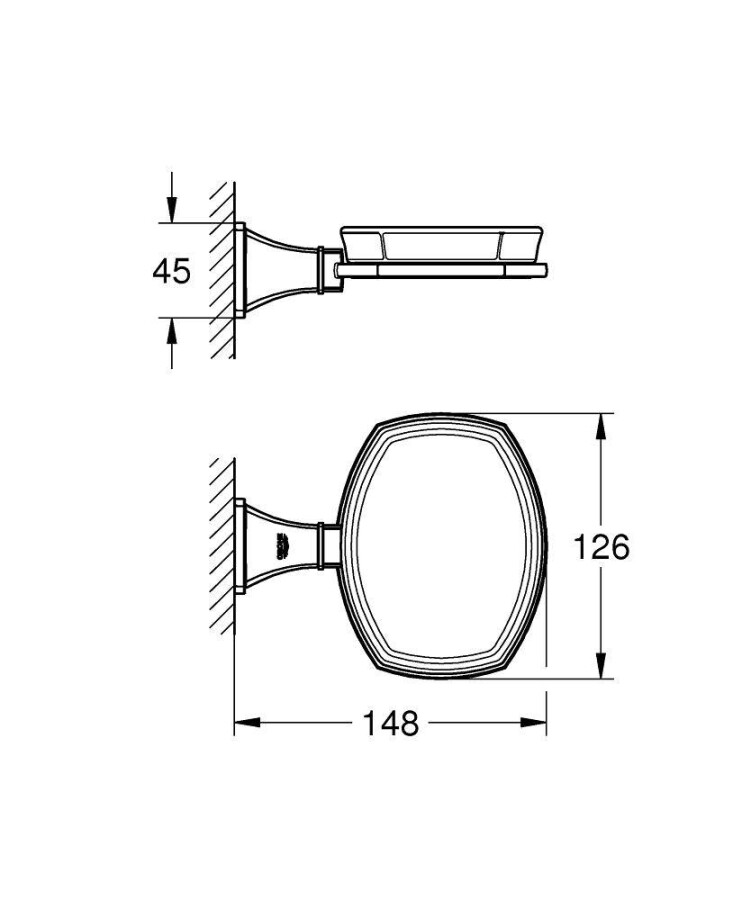 Grohe Grandera 40628IG0 мыльница хром/золото