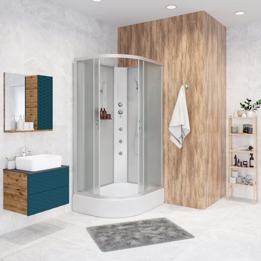 Niagara ЭКО NG 33084-14RBKG Душевая кабина 100x80 Правая Без крыши Гидромассаж 330844RBKG