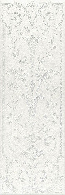 Kerama Marazzi Борсари 25х75 см HGD\A126\12103R декор настенный белый орнамент матовый