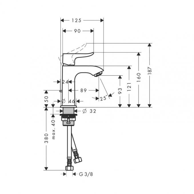 Hansgrohe Metris 31088000 смеситель для раковины хром