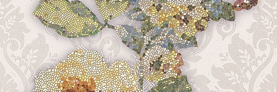 Нефрит Бретань 20х60см декор панно настенный желтый цветок середина