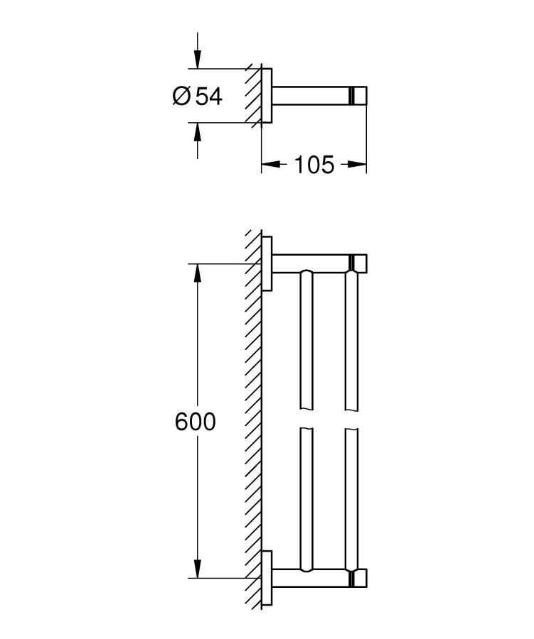 Grohe Essentials 40802GL1 полотенцедержатель холодный рассвет глянец