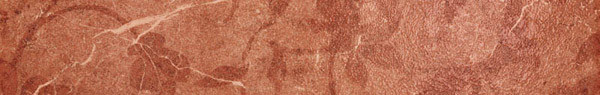 Coliseum Gres Sicilia Rosso Fascia Foglie 7x45 см вставка напольная красная