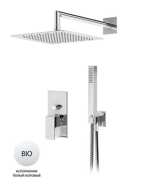 Cezares Porta душевая система белый, верхний душ 20 см PORTA-DSIPQ-20-BIO