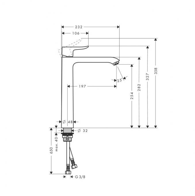 Hansgrohe Metris 31184000 смеситель для раковины хром