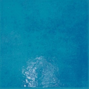 Tubadzin Majolika 17 20х20 плитка настенная для кухни синяя