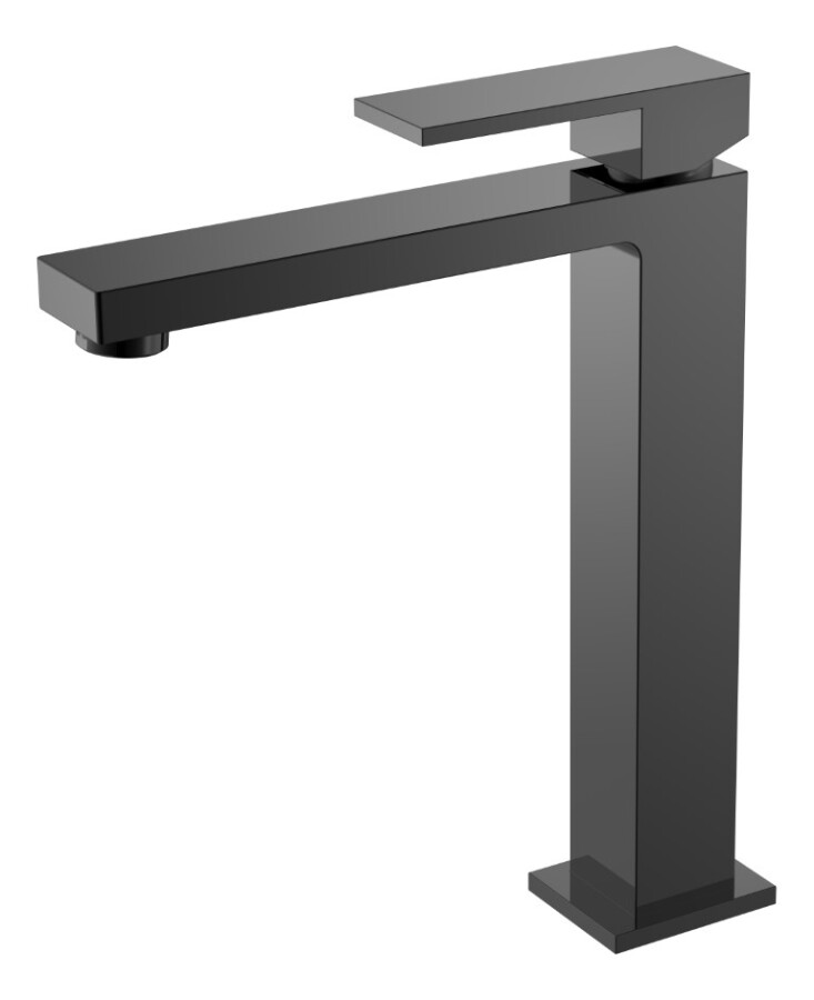 Смеситель для умывальника высокий Boheme Qubic Shine Gun Metal 472-SGM