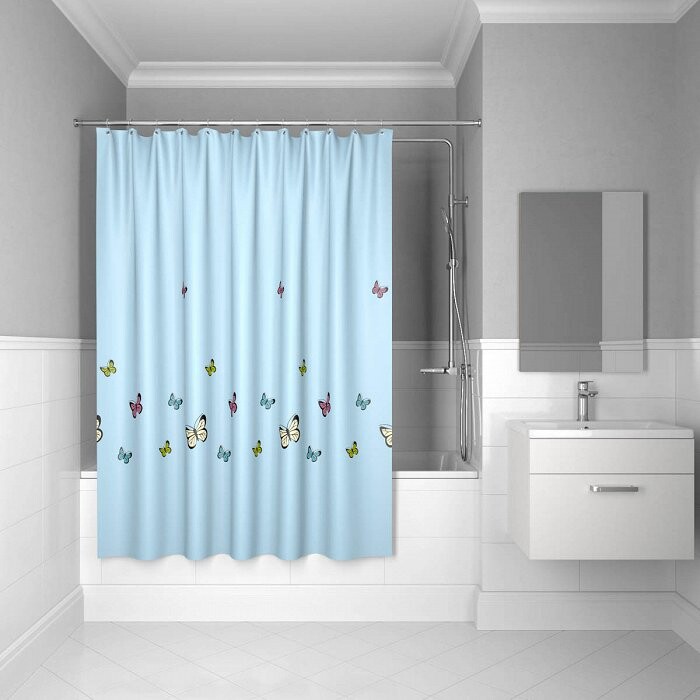 Iddis Blue Butterfly SCID031P 200*200 штора для ванной