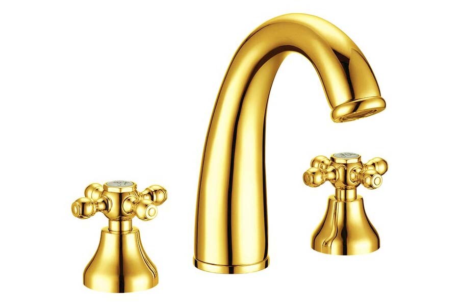 Смеситель для раковины на 3отв. Boheme Традиционный Oro Золото 297