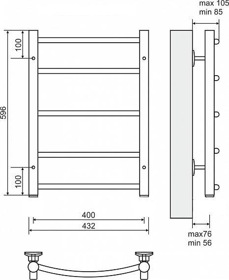 Terminus Классик полотенцесушитель электрический П5 400*596