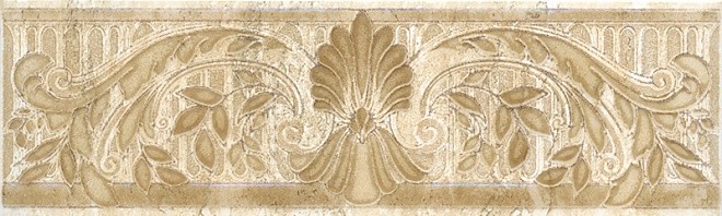 Kerama Marazzi Травертин 20х6 см бордюр настенный бежевый скульптура