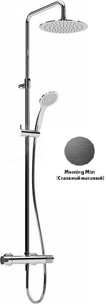 Cezares Leaf душевая стойка со смесителем стальной матовый LEAF-DSIS-30-MM