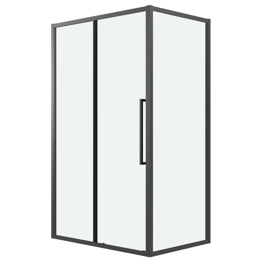 Душевое ограждение Grossman Cosmo 100.K33.02.100.21.00-200.K33.02.80.21.00 (100х80х195) раздвижная,черный матовый,стекло прозрачное,2 места