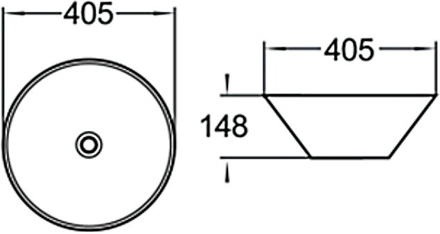 SantiLine SL-1042 раковина накладная 40 см